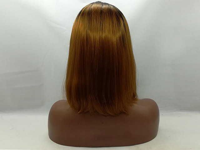 Lace Front Black/Blonde Ombre Straight Wig